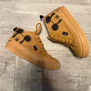 Zara Kids Sneakers in Tan with Mickey Mouse Design